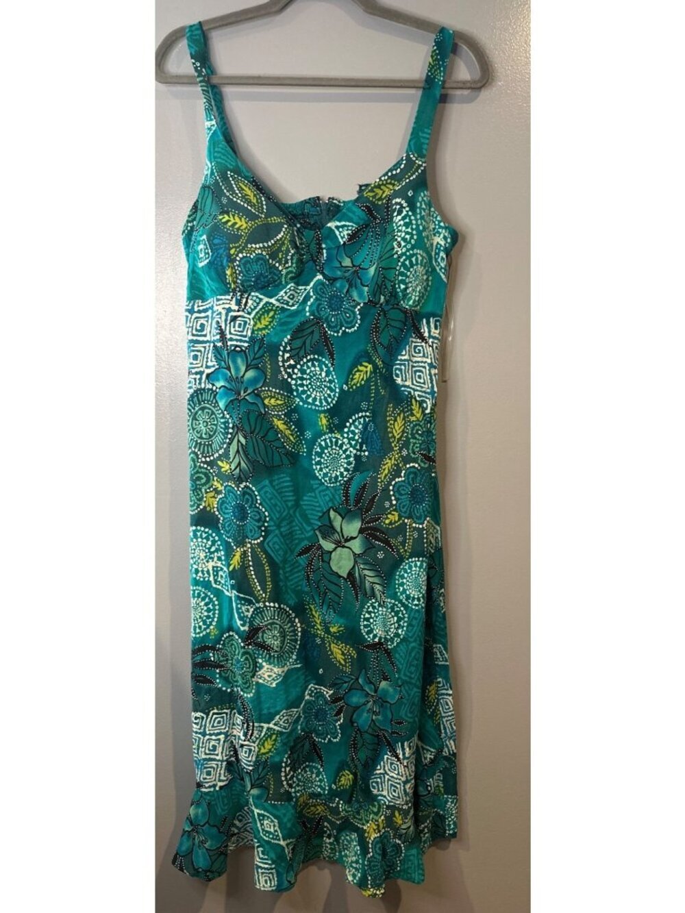 R & K Originals Size 16 Dress Floral print ruffle hem soft fabric summer flowy
